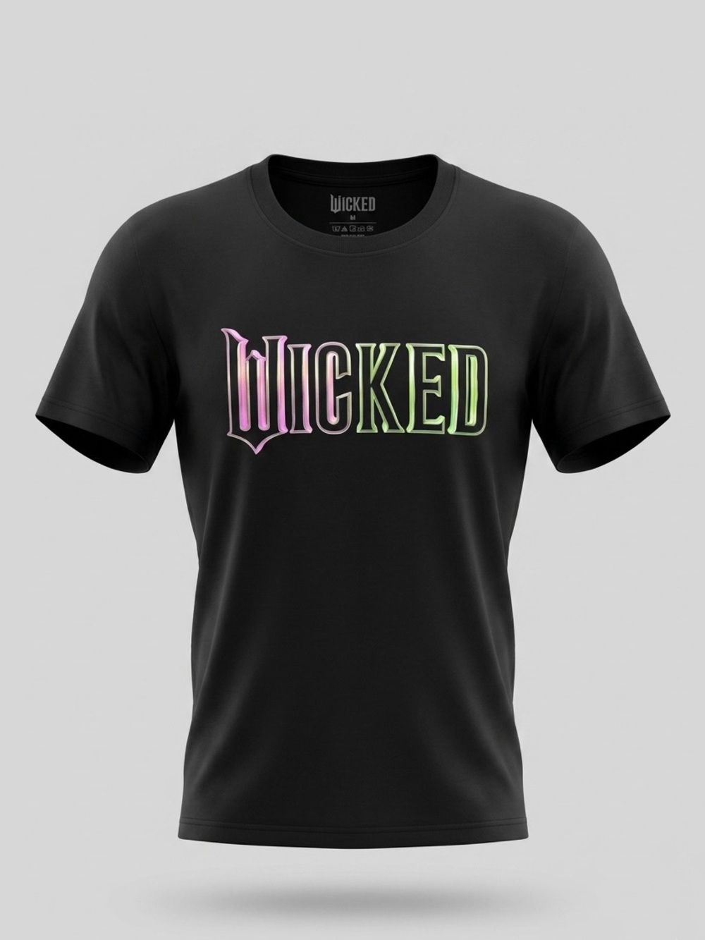 Wicked Musical Graphic T-Shirt Black Gradient  Gothic Font Tee Size M broadway